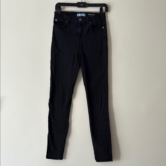7 For All Mankind The High-Rise Skinny Black Jeans Size 28 - Picture 9 of 14